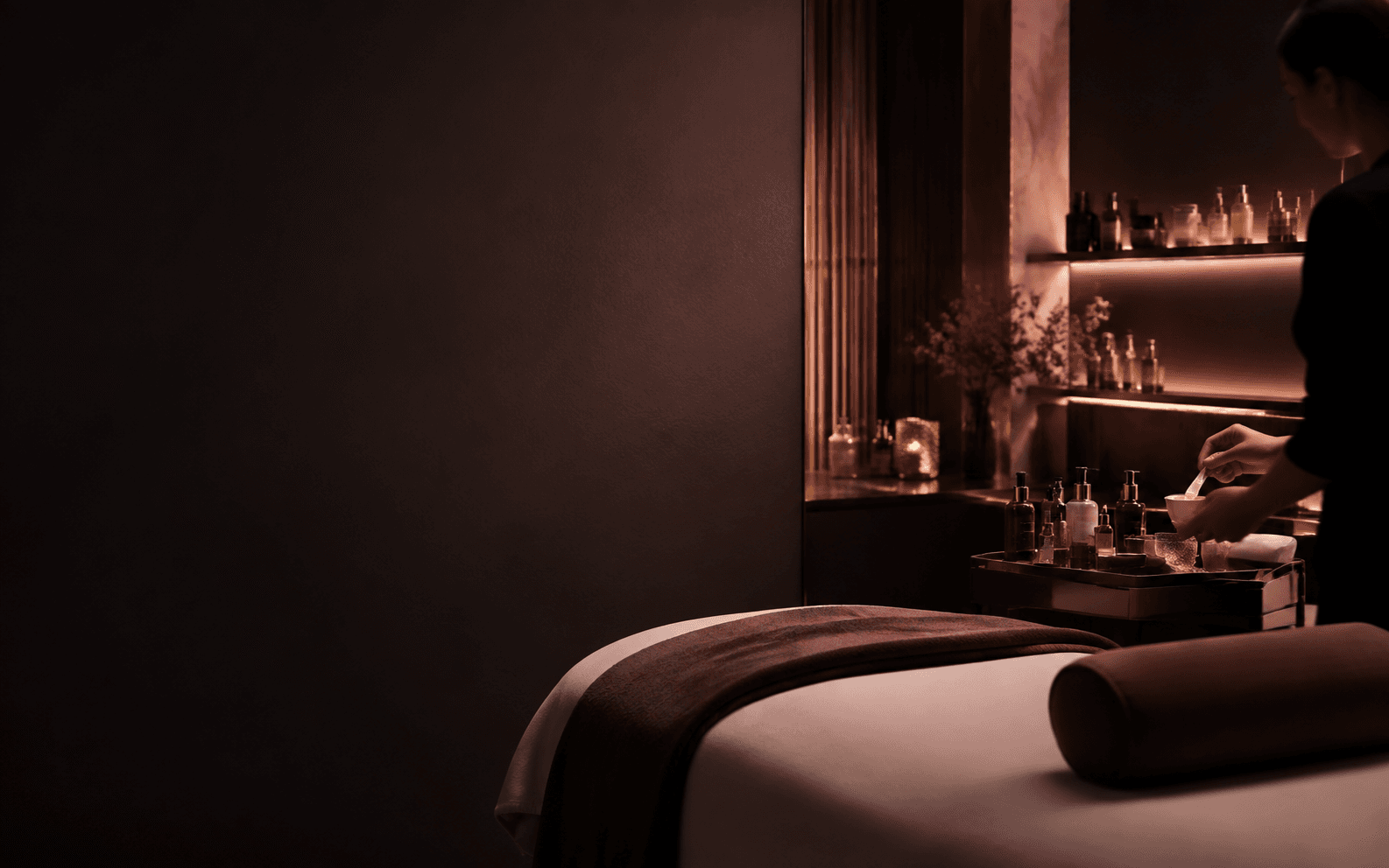 Premium skincare studio prepared for a treatment